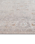 Crucial Floral Light Grey Transitional Rug Smartex Int