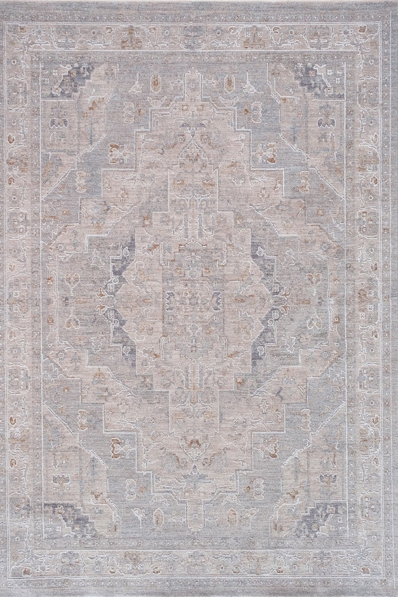 Crucial Light Grey Traditional Rug Smartex Int