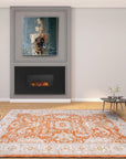 Crucial Tile Rust Traditional Rug Smartex Int