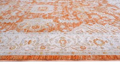 Crucial Tile Rust Traditional Rug Smartex Int