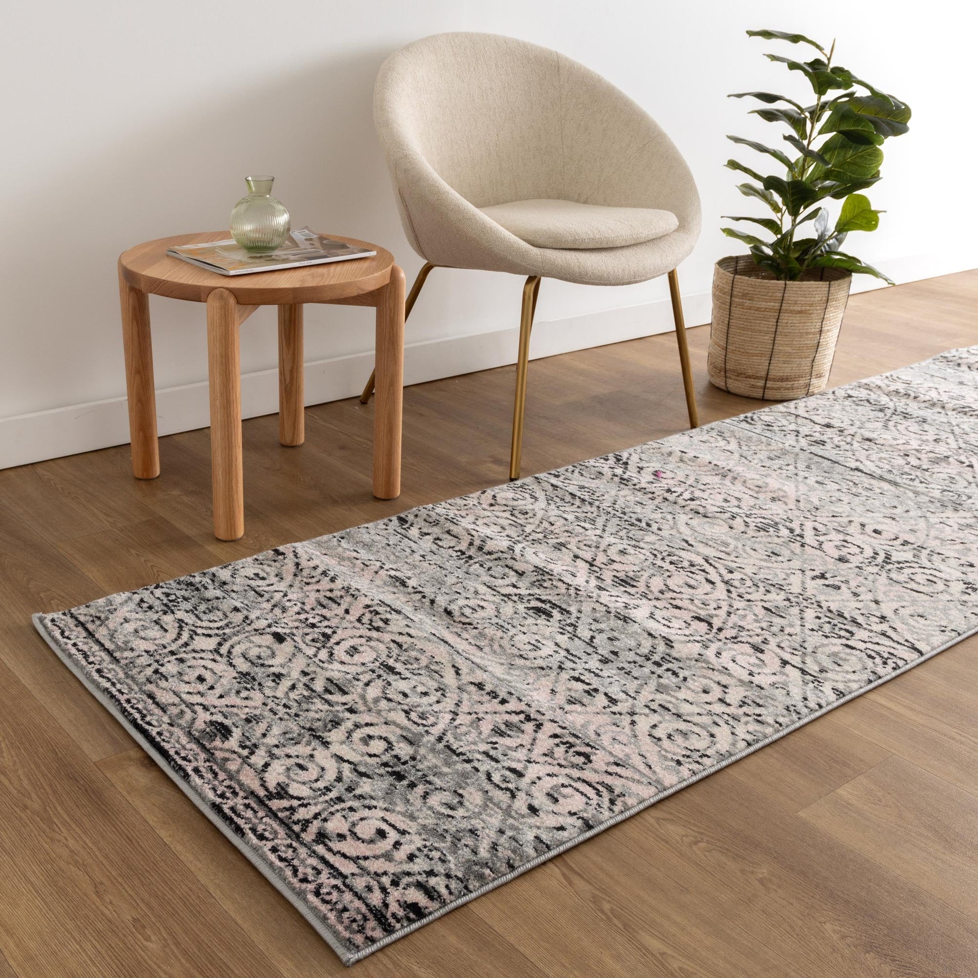 Delicate Katherine Pink &amp; Ash Rug -  DEL22