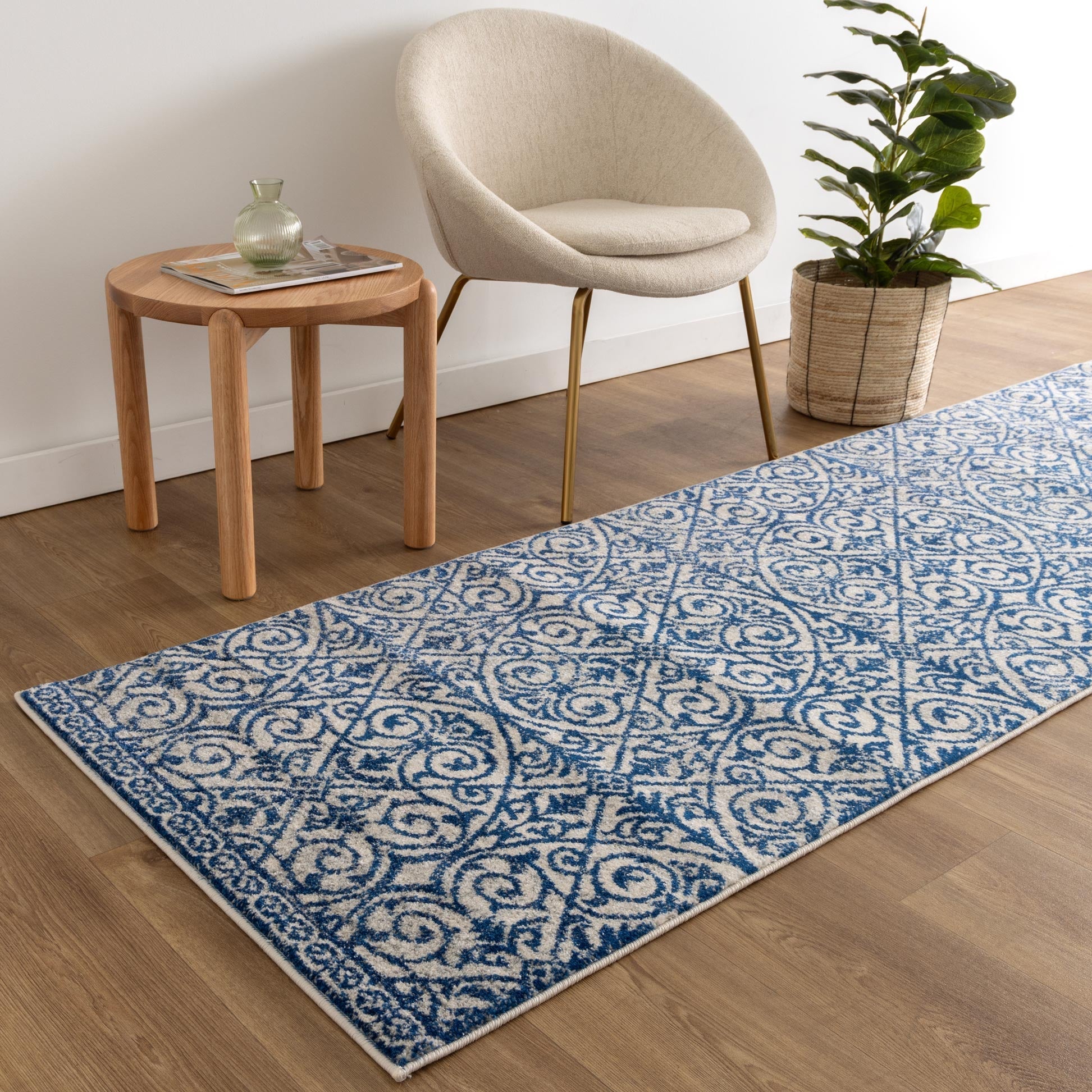 Delicate Katherine Blue &amp; Ivory Rug -  DEL24