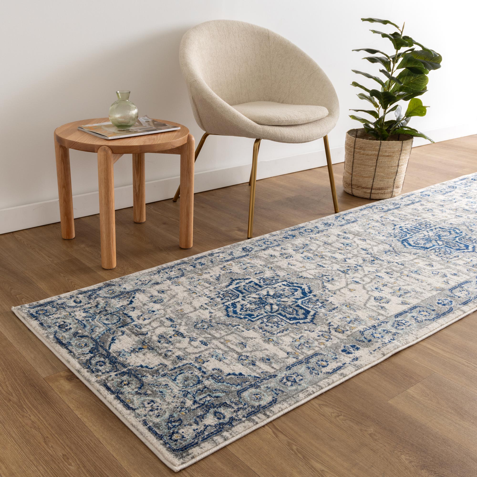Delicate Montana Ivory &amp; Blue Rug -  DEL26