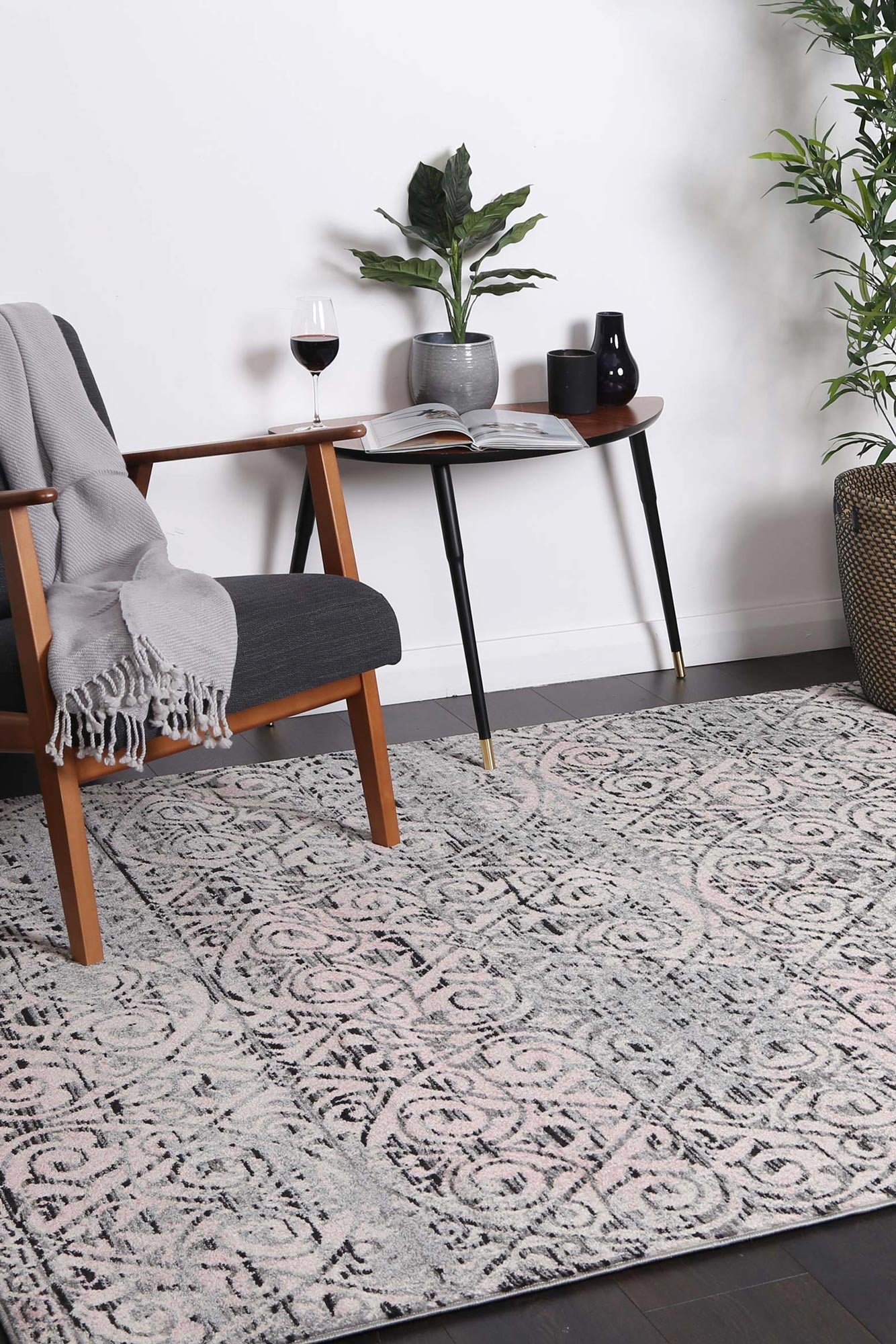 Delicate Katherine Pink &amp; Ash Rug -  DEL22