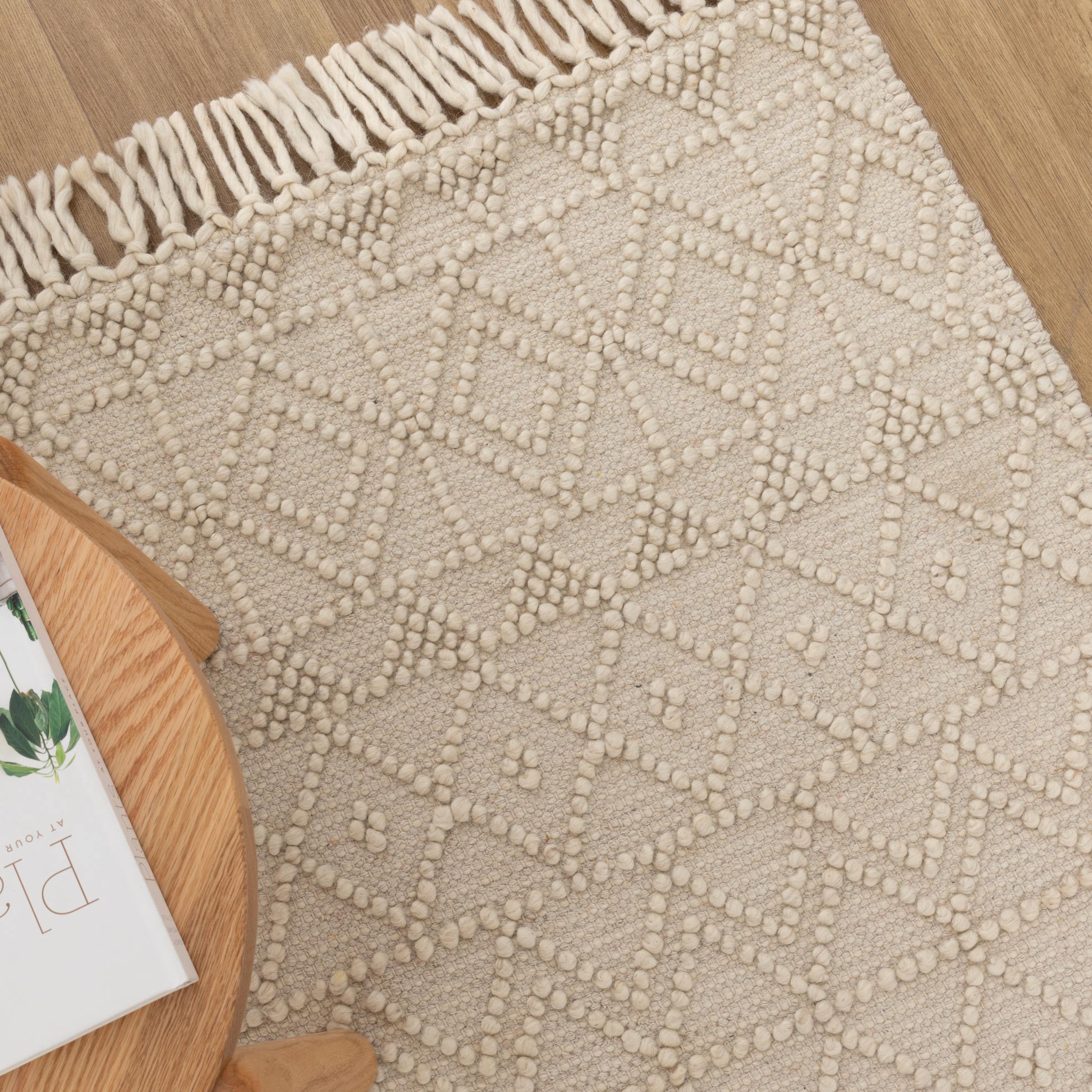 Diego Inca Beige Wool Rug - DIEG01 BVB2B