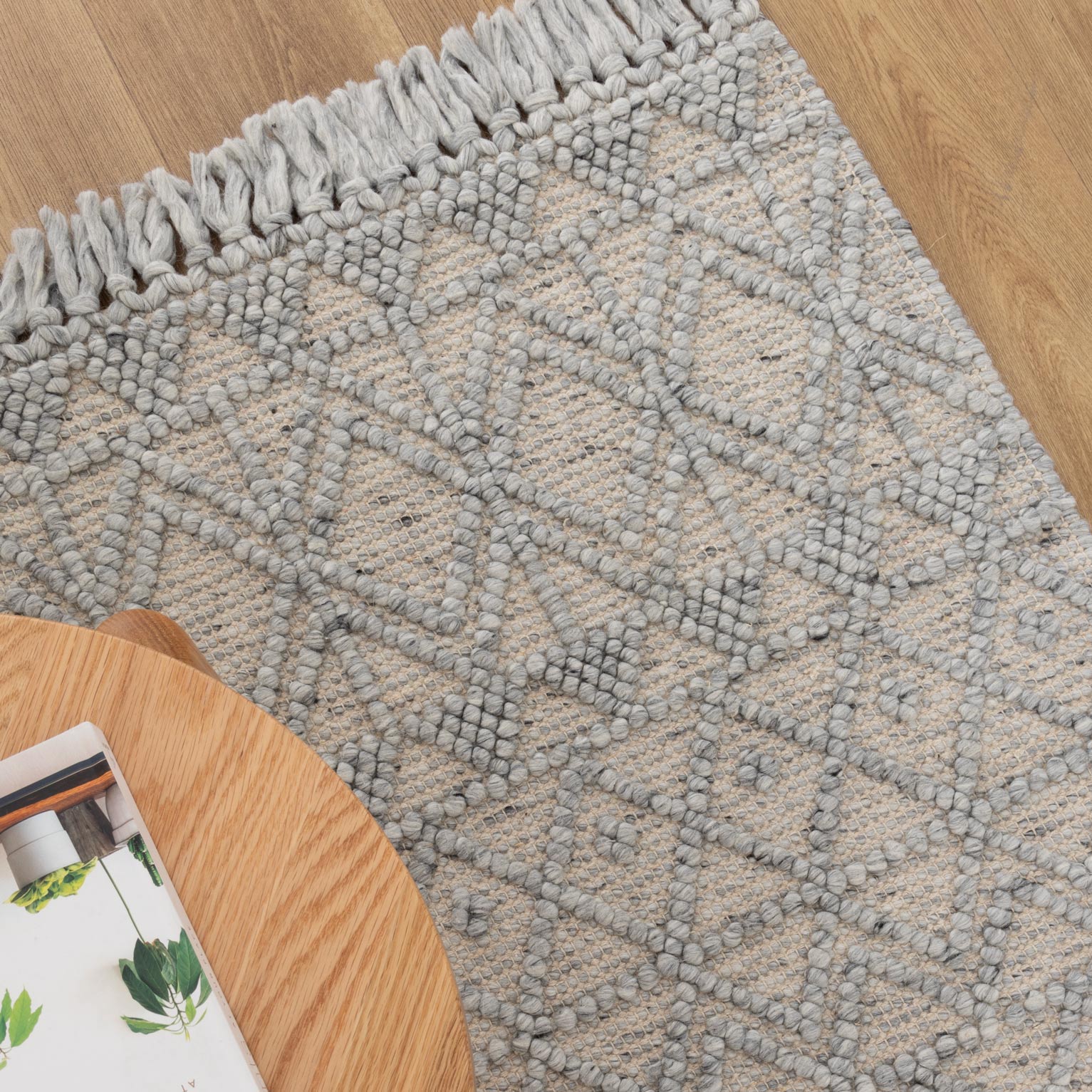 Diego Inca Grey Wool Rug - DIEG01 BVB2B