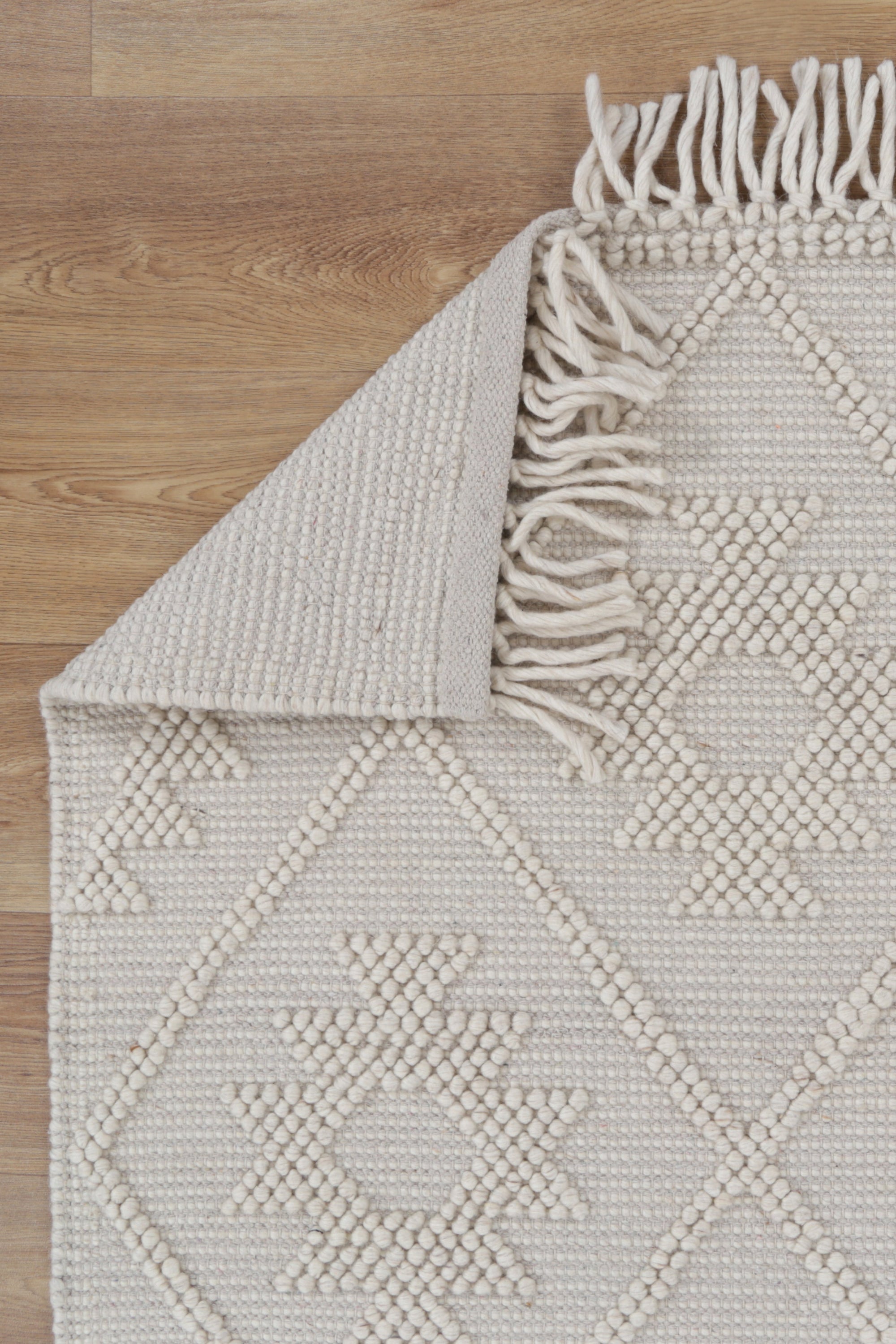 Diego Tribal Beige Wool Rug - DIEG02 BVB2B