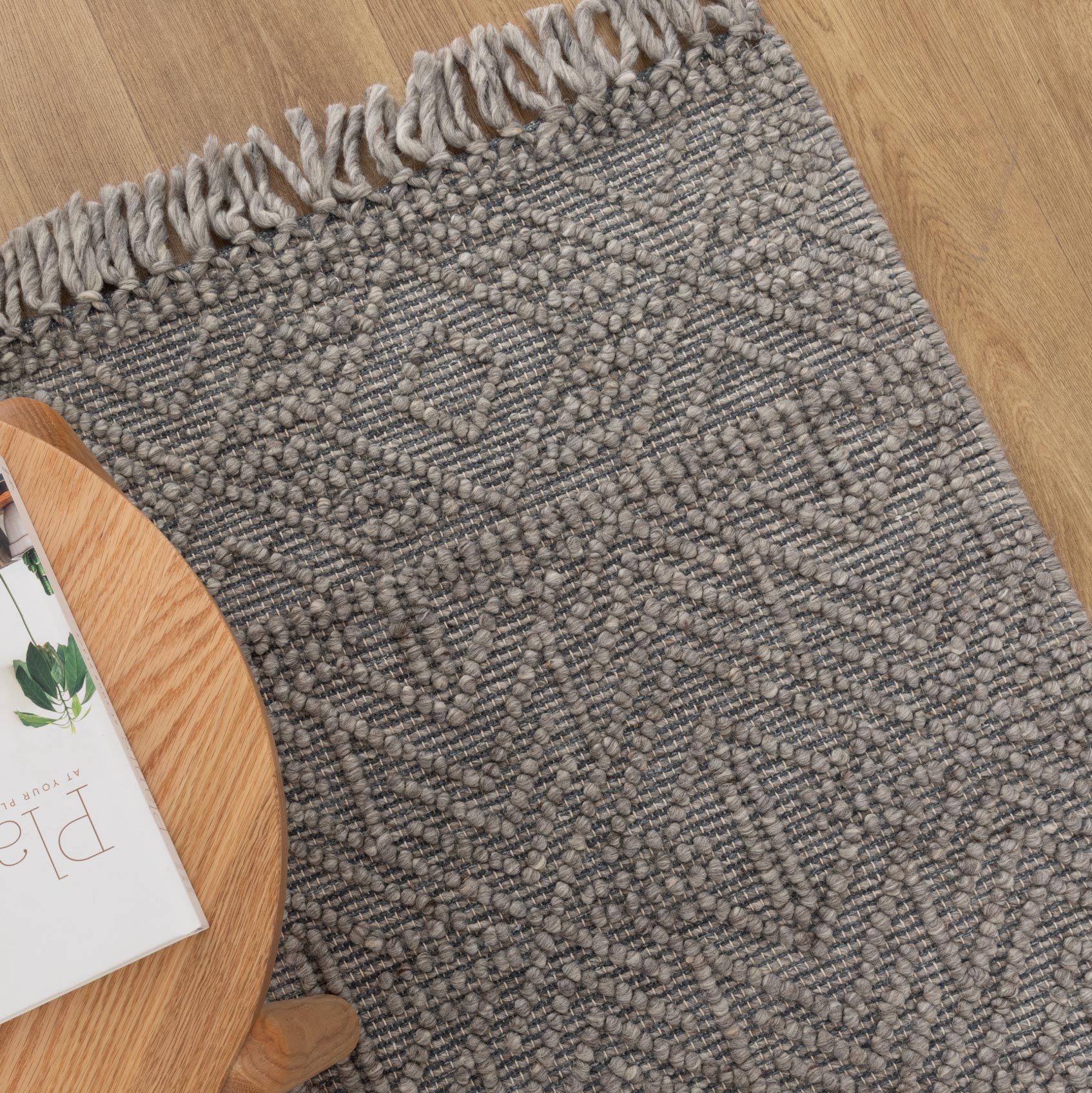 Diego Tribal Grey Multi Wool Rug - DIEG02 BVB2B