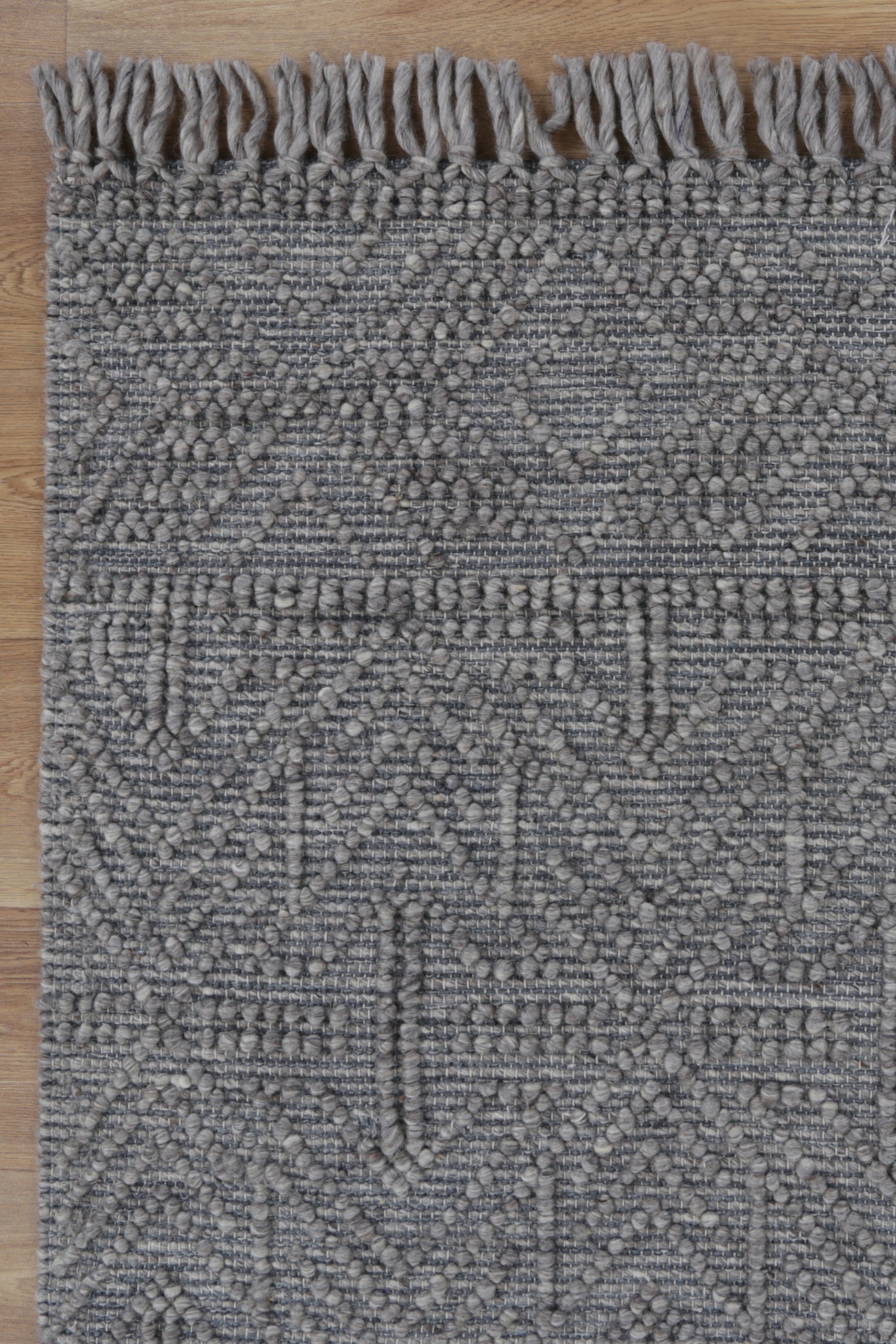 Diego Tribal Grey Multi Wool Rug - DIEG02 BVB2B