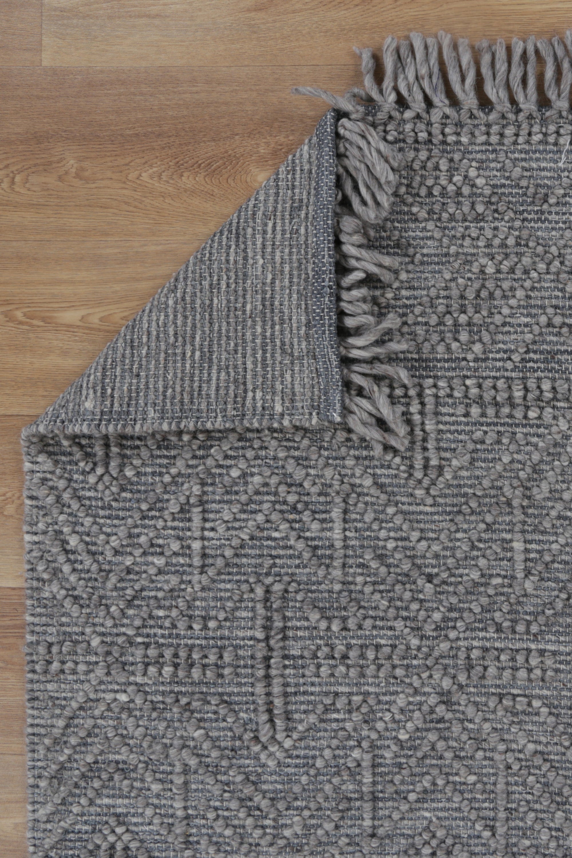 Diego Tribal Grey Multi Wool Rug - DIEG02 BVB2B