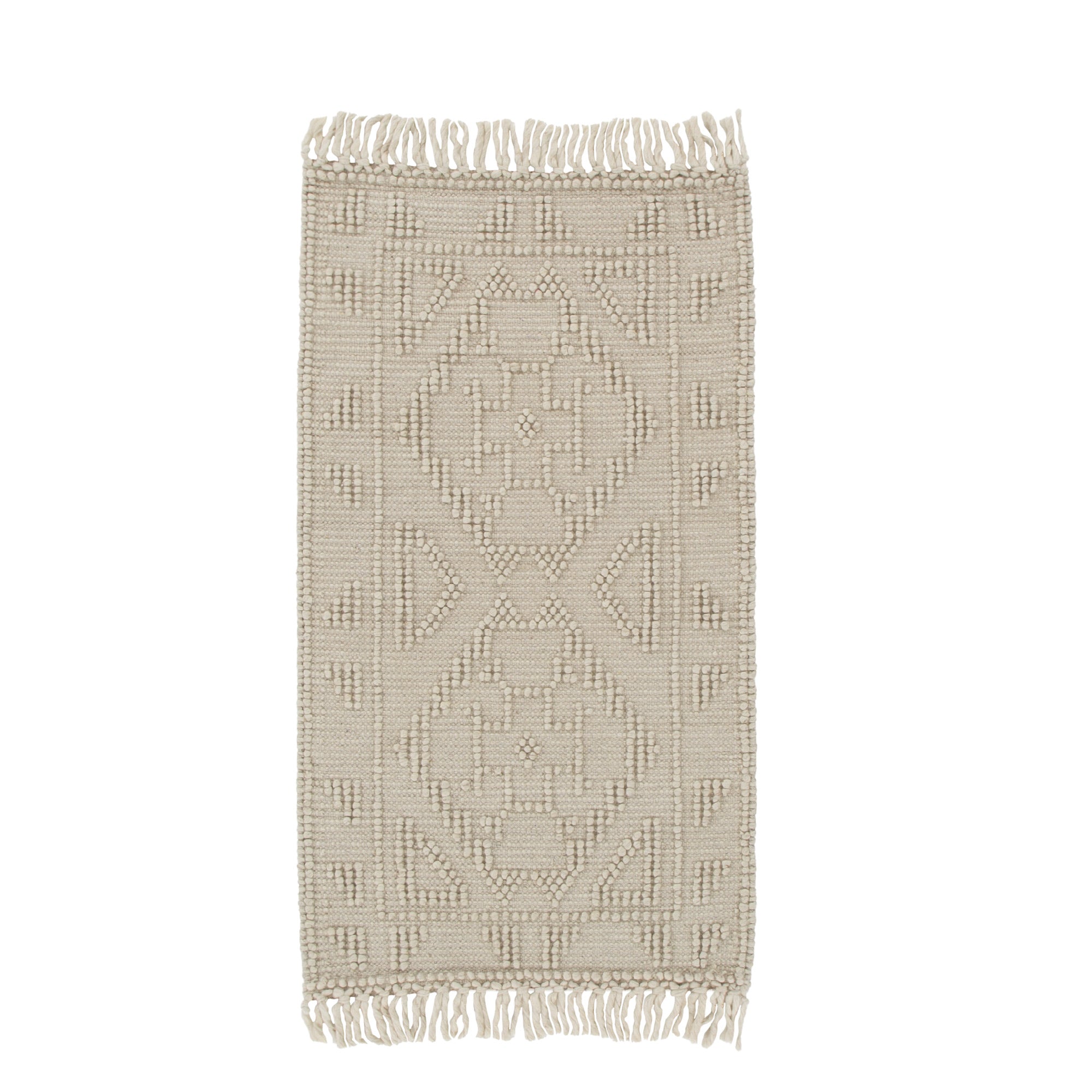 Diego Ornamental Beige Wool Rug - DIEG03 BVB2B