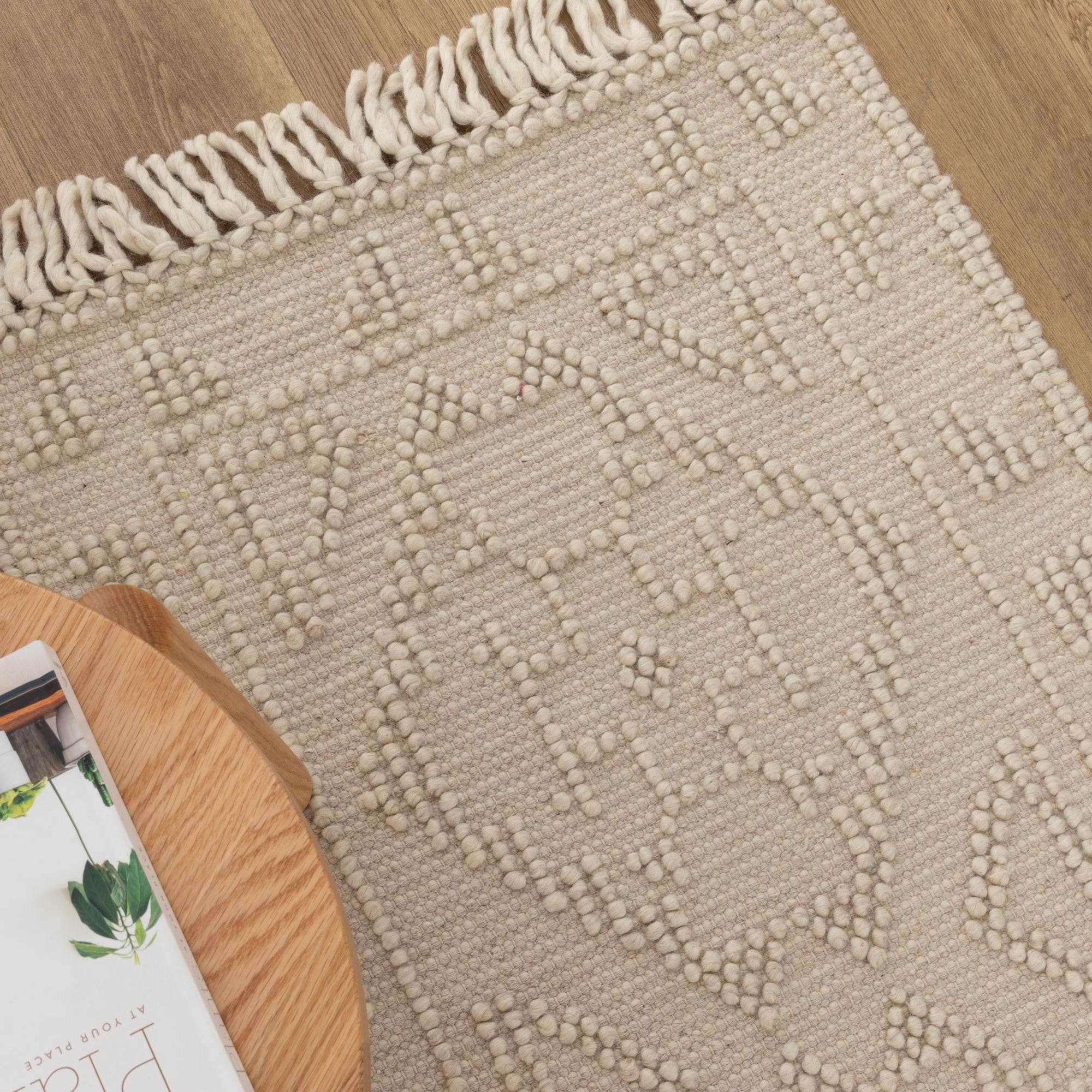 Diego Ornamental Beige Wool Rug - DIEG03 BVB2B