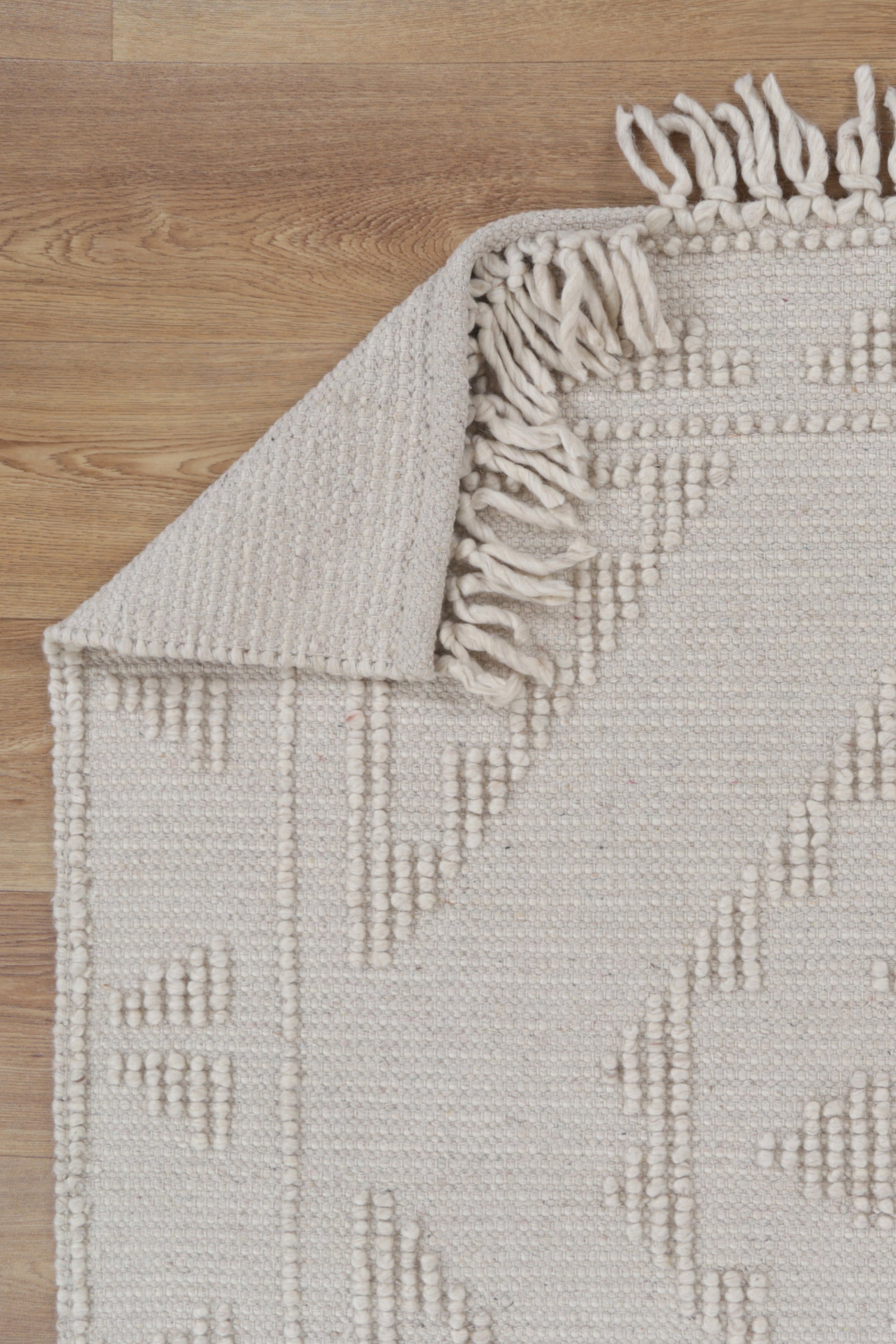Diego Ornamental Beige Wool Rug - DIEG03 BVB2B