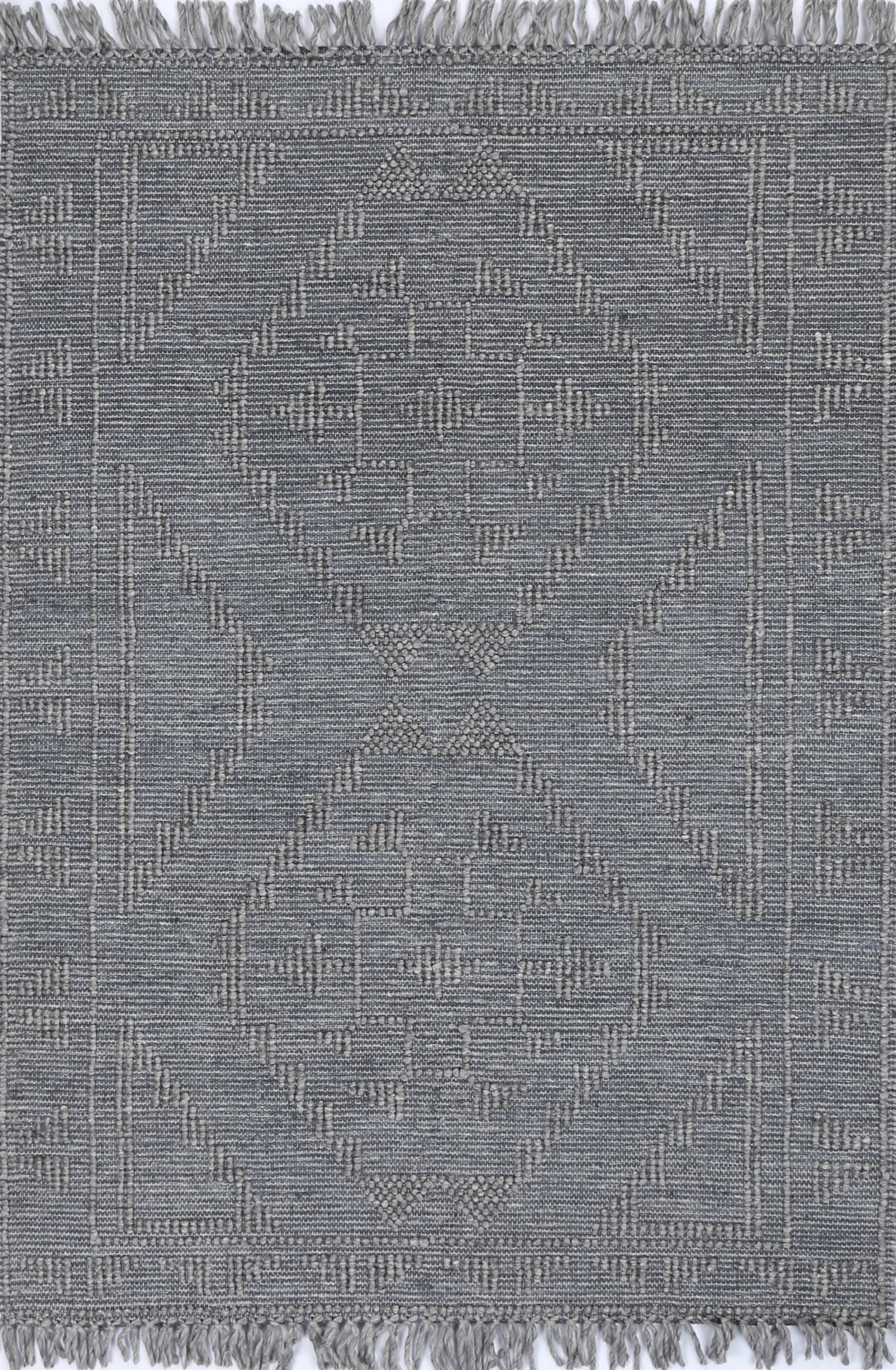 Diego Ornamental Grey Multi Wool Rug - DIEG03 BVB2B