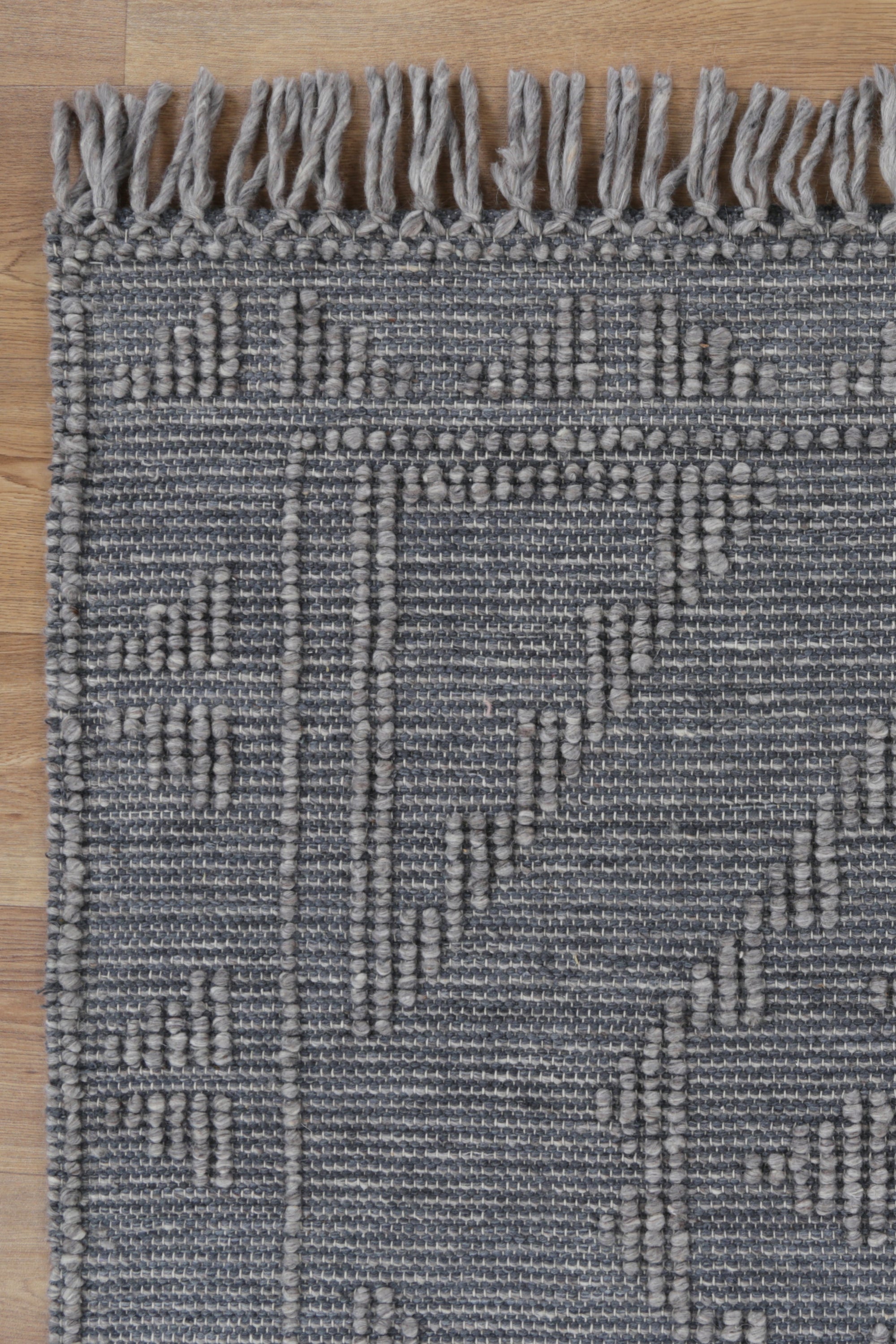 Diego Ornamental Grey Multi Wool Rug - DIEG03 BVB2B