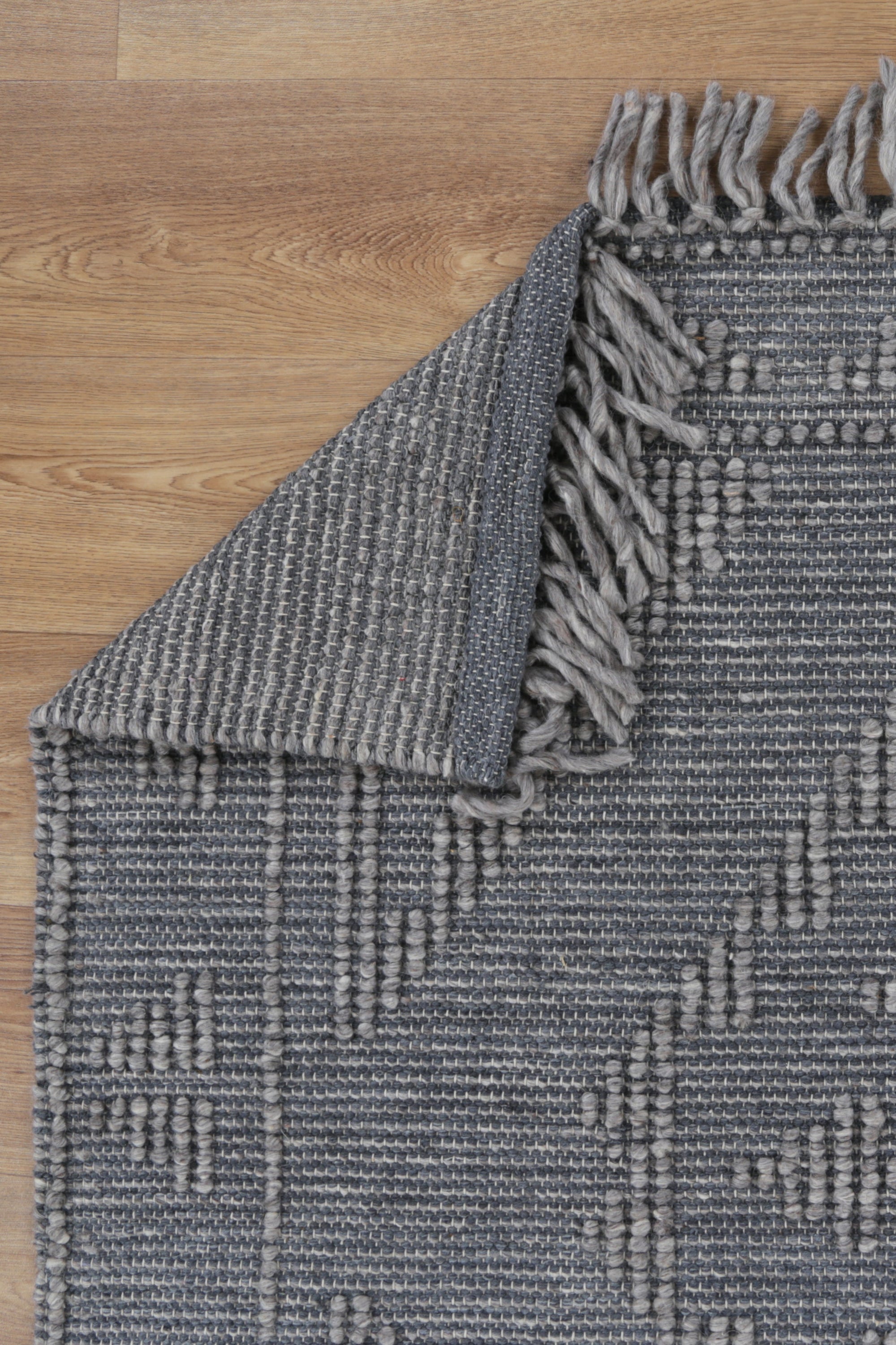 Diego Ornamental Grey Multi Wool Rug - DIEG03 BVB2B
