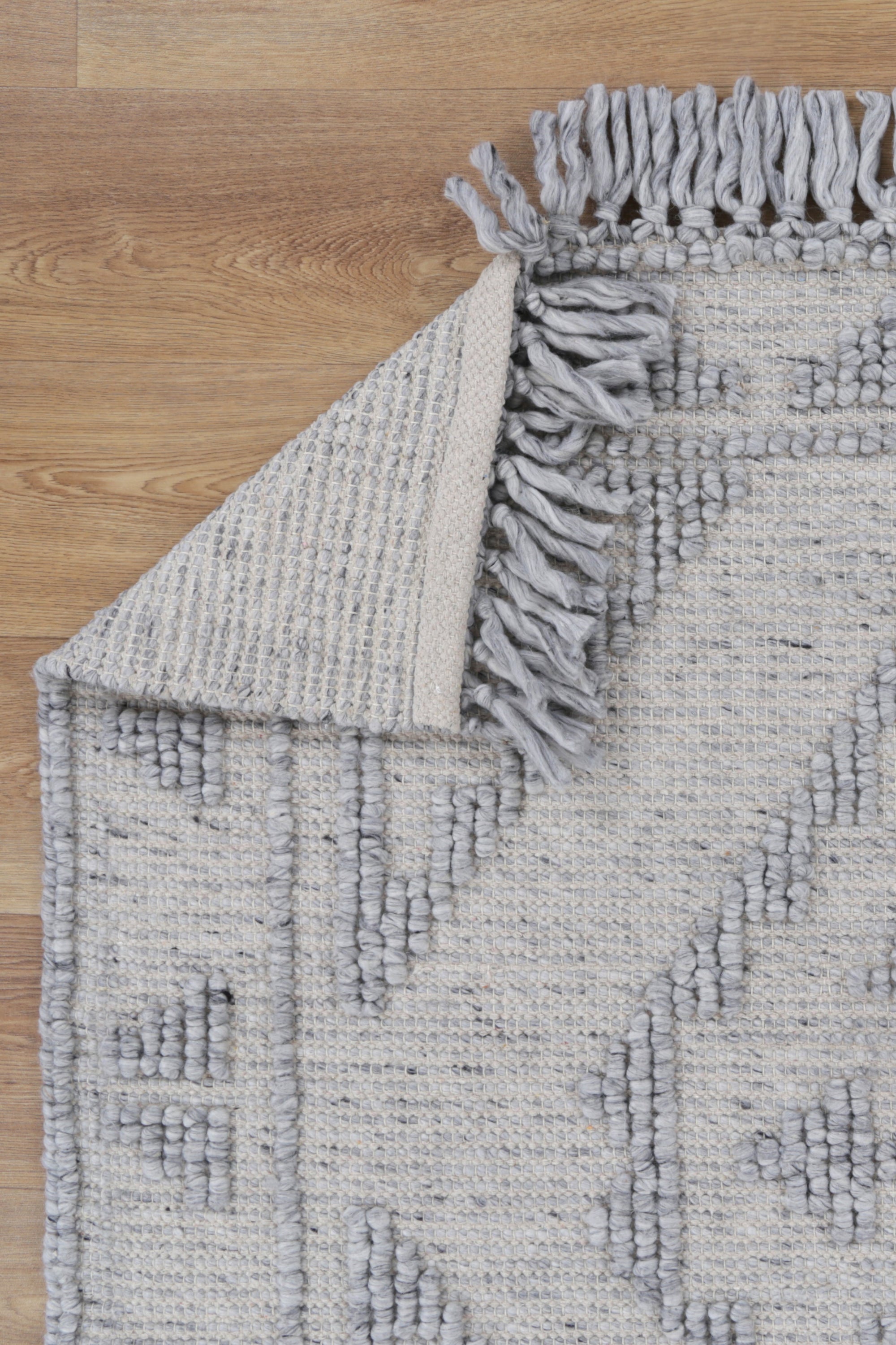 Diego Ornamental Grey Wool Rug - DIEG03 BVB2B