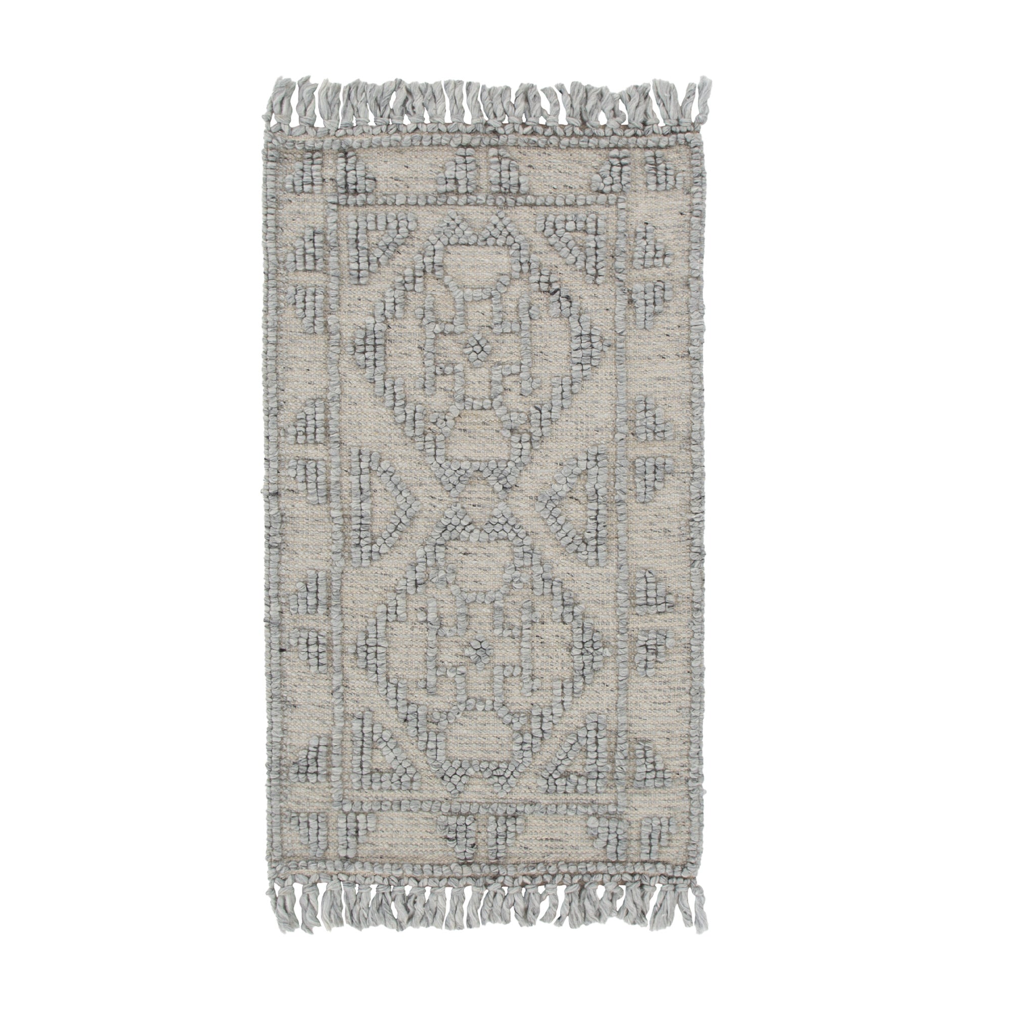 Diego Ornamental Grey Wool Rug - DIEG03 BVB2B