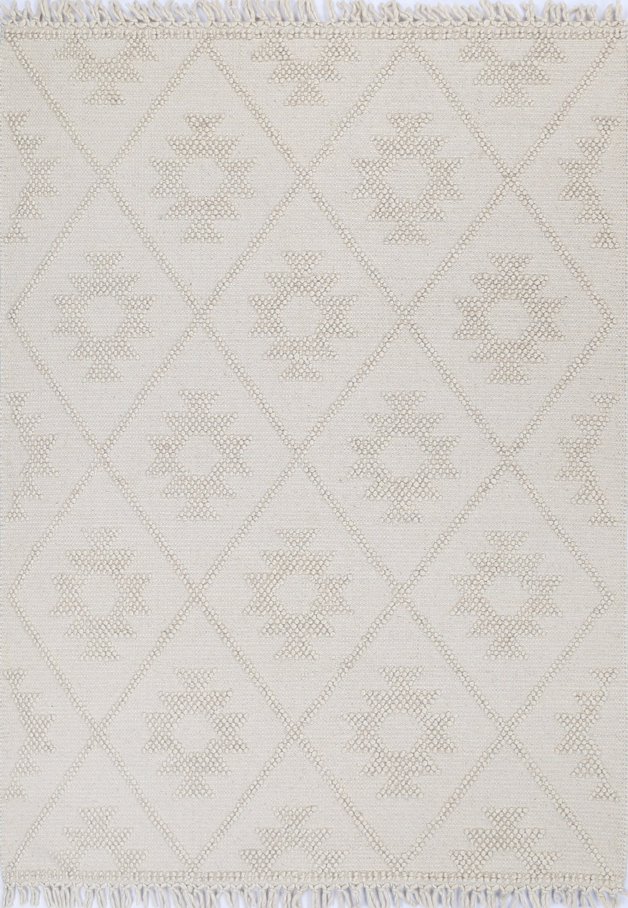Diego Geometric Beige Wool Rug - DIEG04 BVB2B