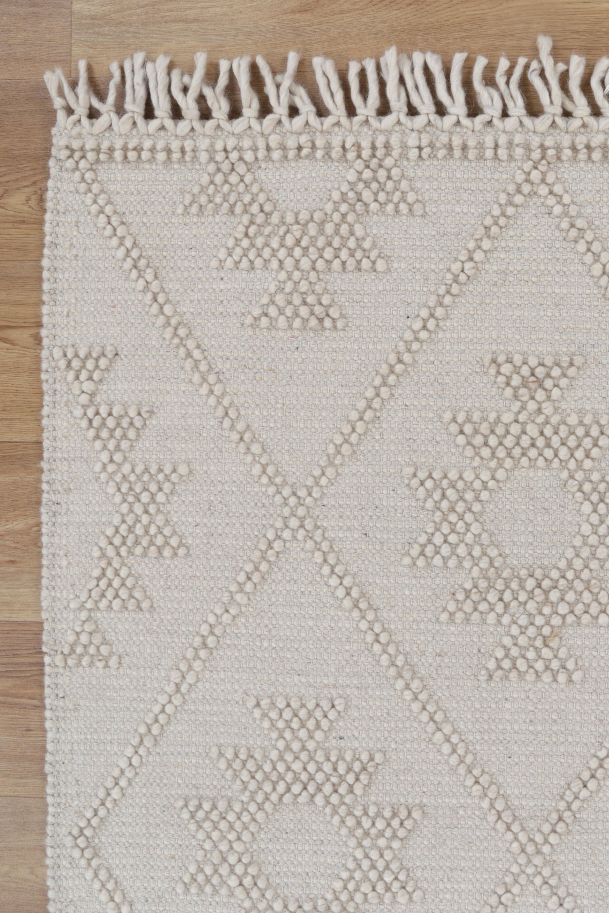 Diego Geometric Beige Wool Rug - DIEG04 BVB2B