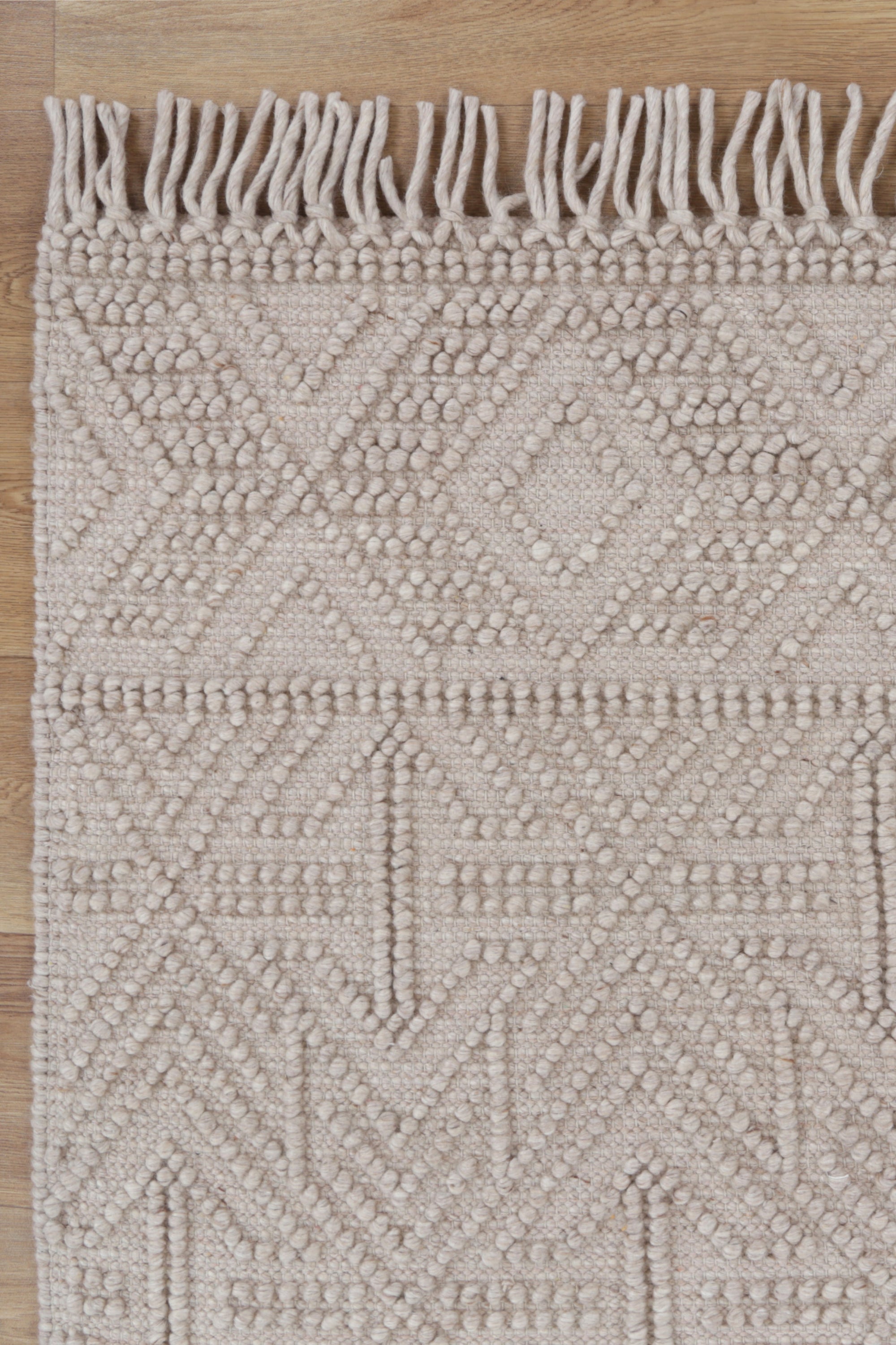 Diego Geometric Brown Wool Rug - DIEG04 BVB2B
