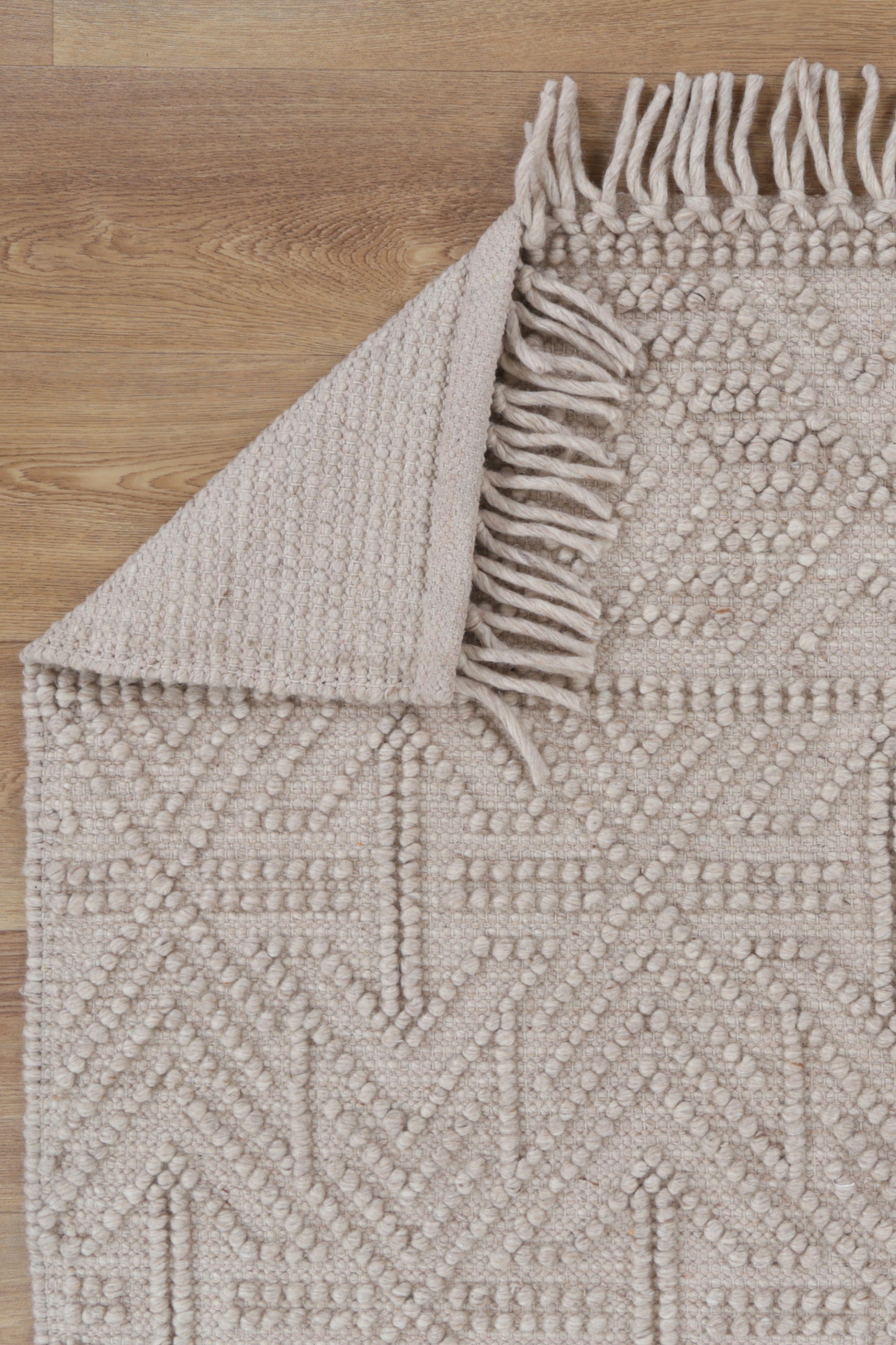 Diego Geometric Brown Wool Rug - DIEG04 BVB2B