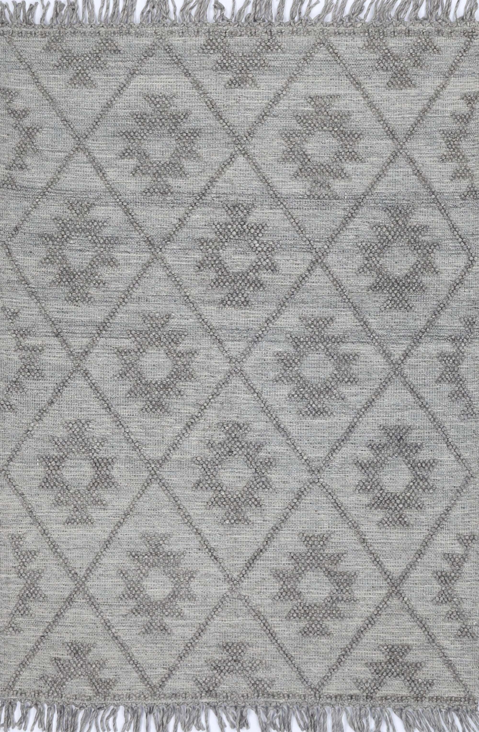Diego Geometric Grey Multi Wool Rug - DIEG04 BVB2B