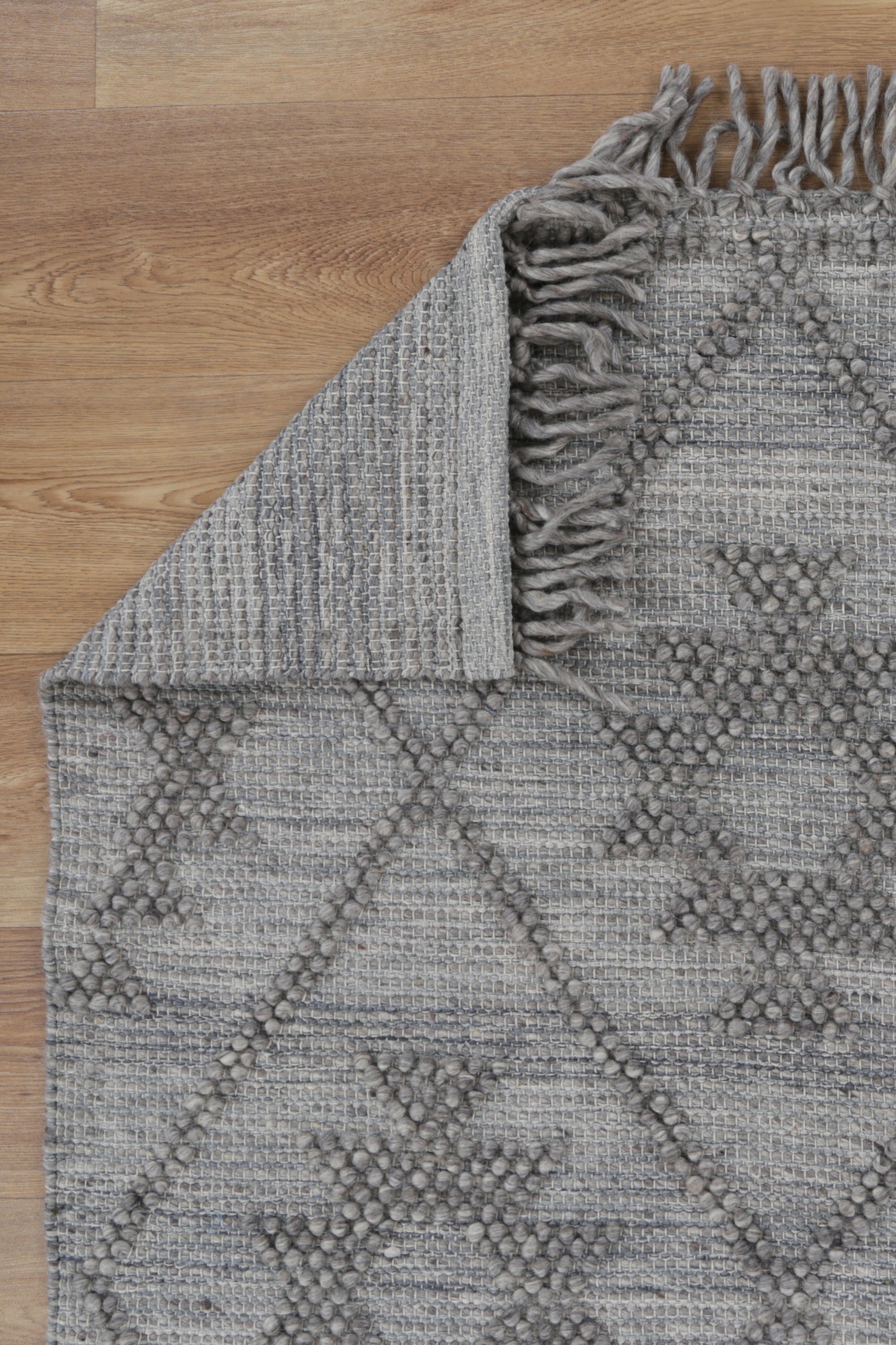 Diego Geometric Grey Multi Wool Rug - DIEG04 BVB2B