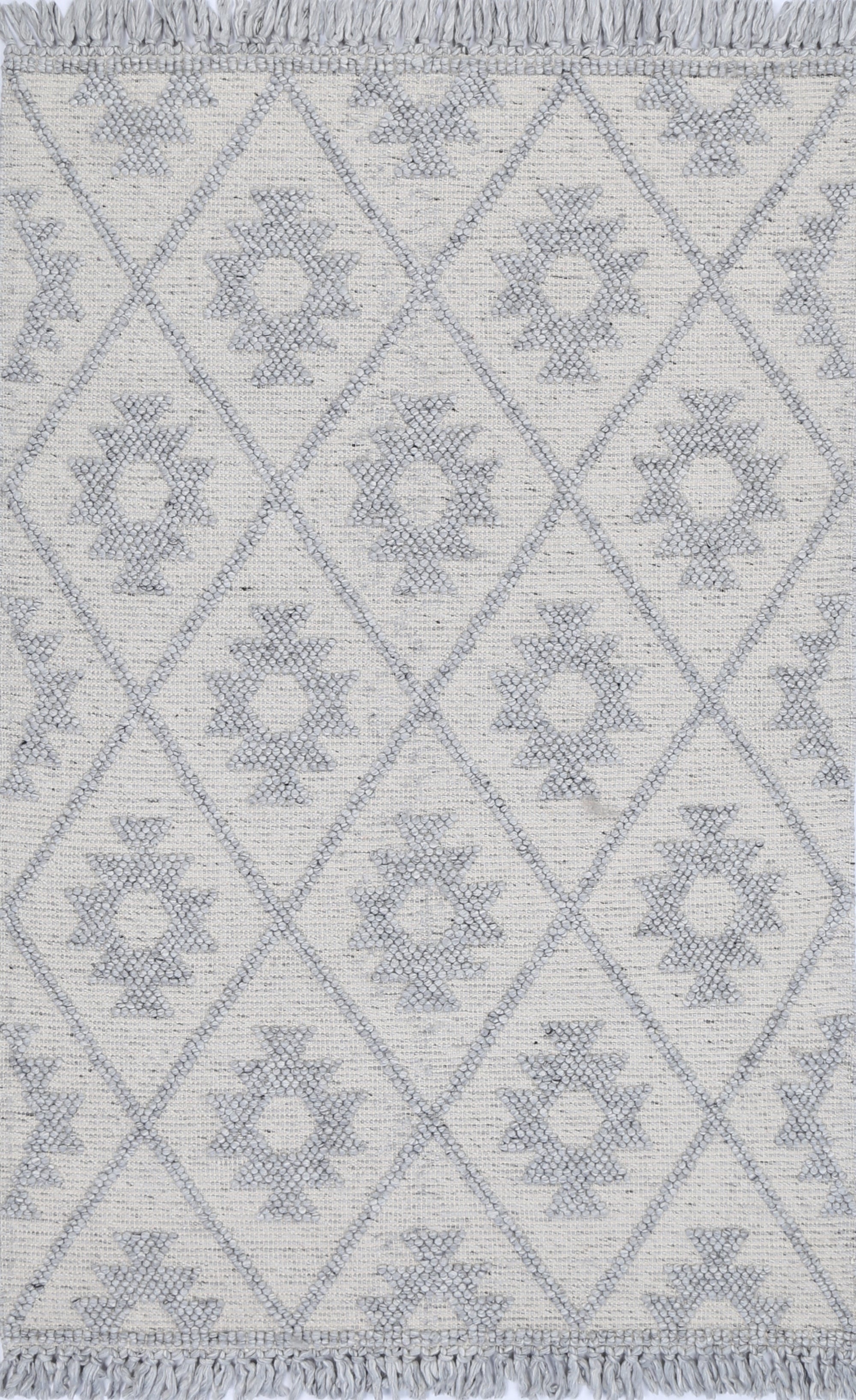 Diego Geometric Grey Wool Rug - DIEG04 BVB2B
