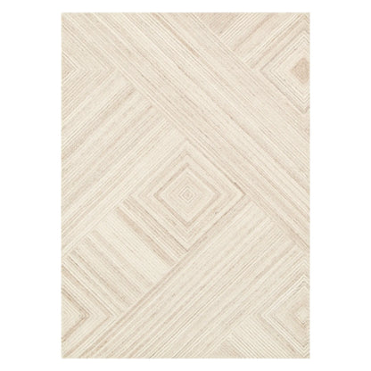 Dove Ivory Beige Wool Rug JAVIHOME