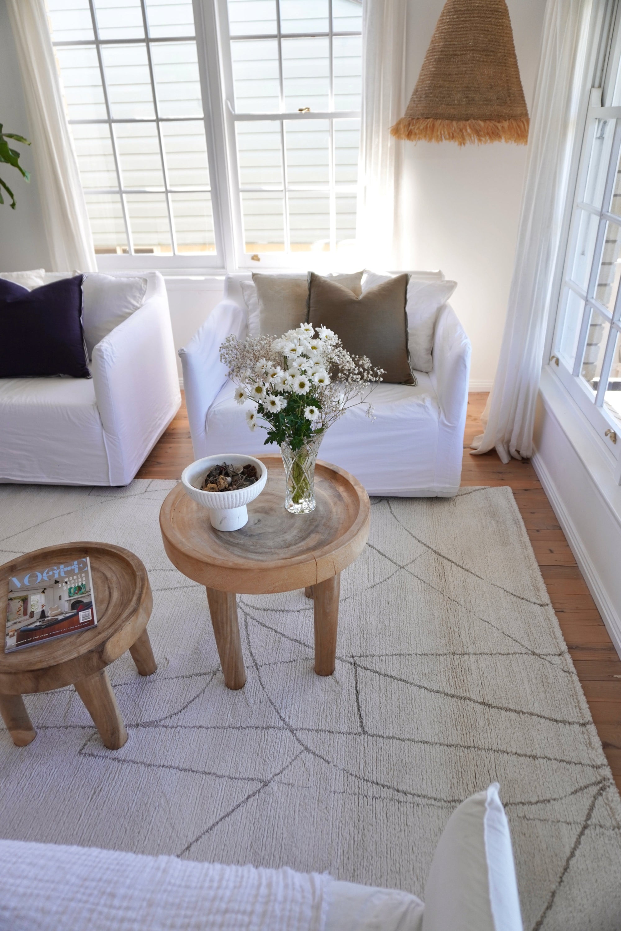 Loki Curves Cream Rug LTB2B