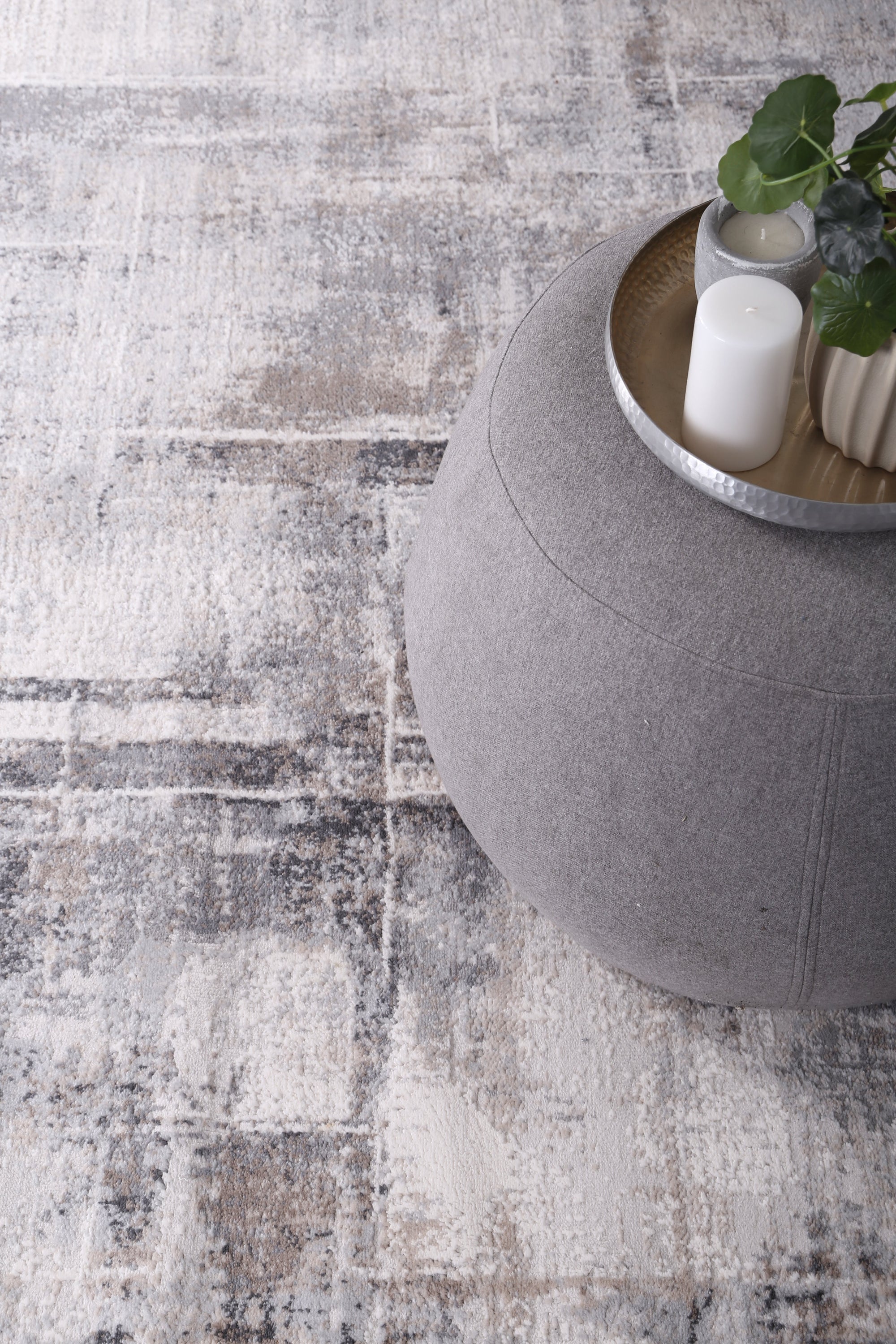 Expressions Beige Grey Modern Rug - EX07