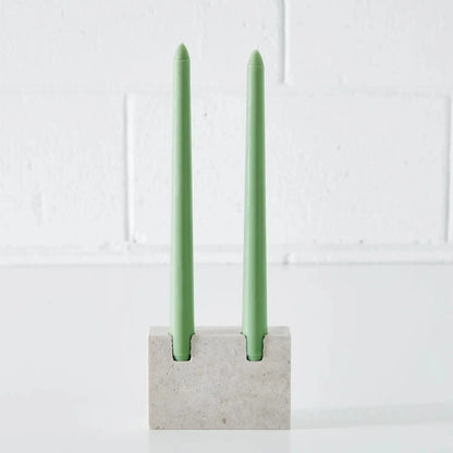 Edge Box Dual Travertine Candle Holder KAILE