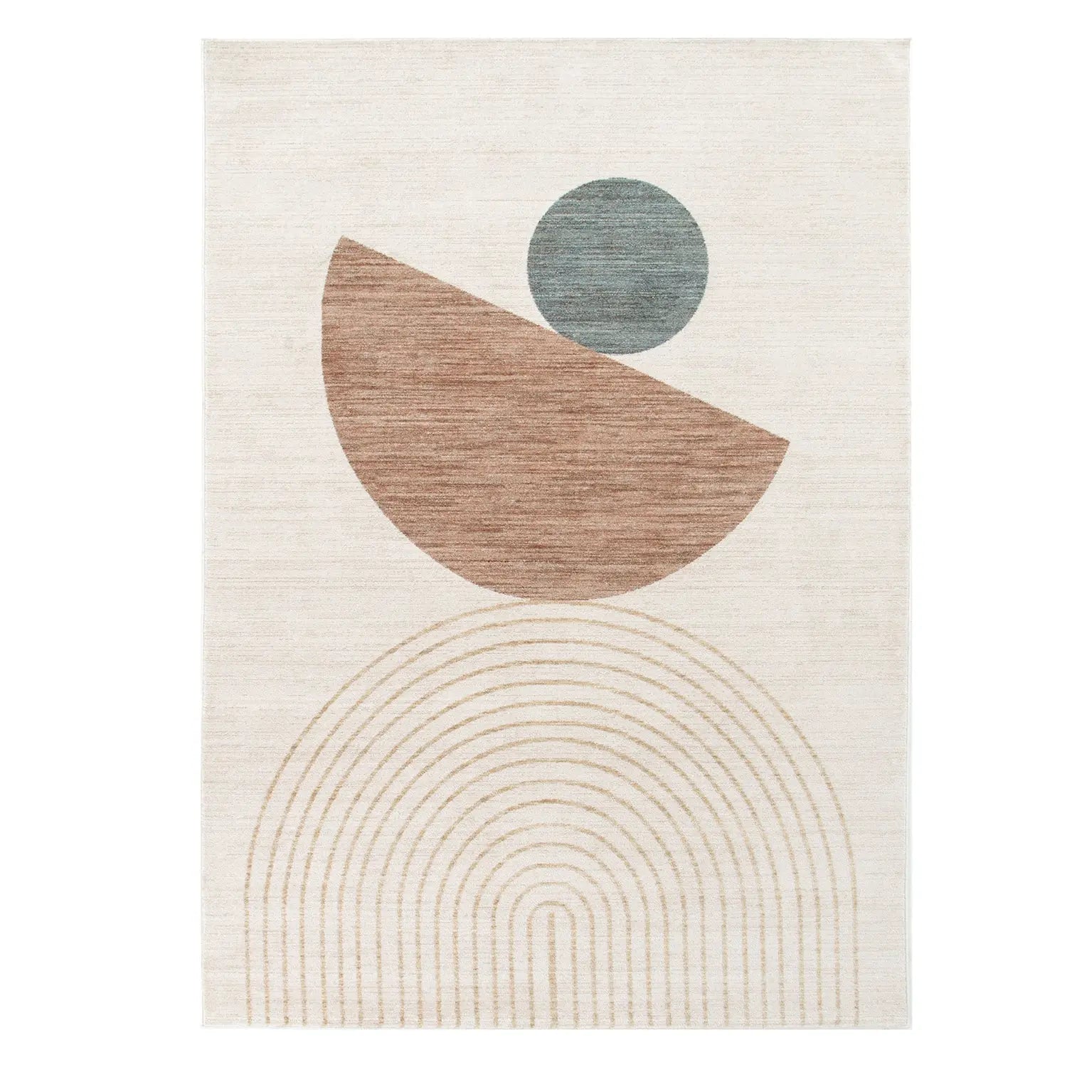 Ember Abstract Ivory Rust Rug – Modern Style | DecoRug