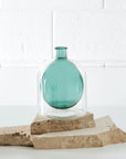 Floating Abstract Glass Vase Green KAILE