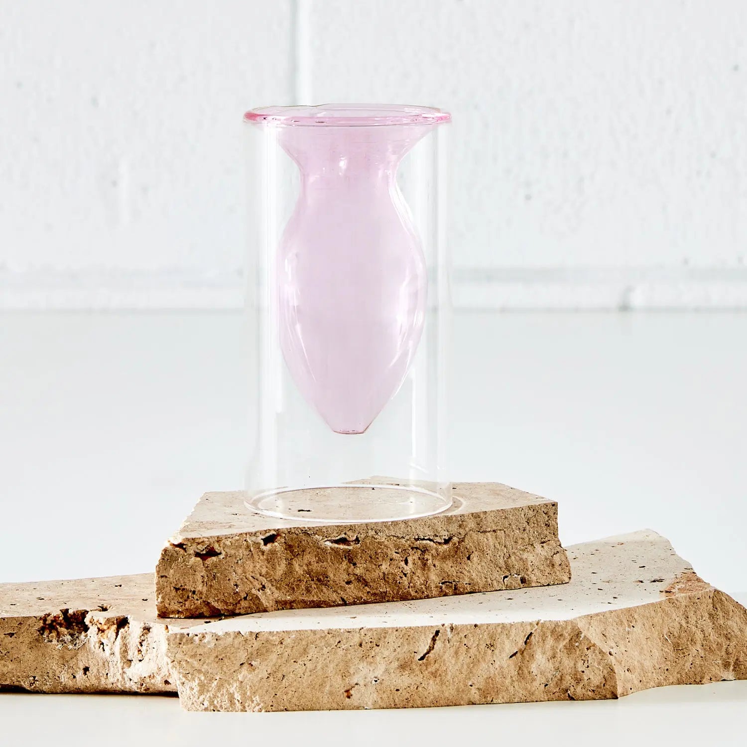 Floating Abstract Glass Vase Pink KAILE