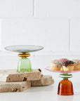 Glass Cake Stand Green KAILE