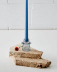 Glass Candleholder Blue COAST