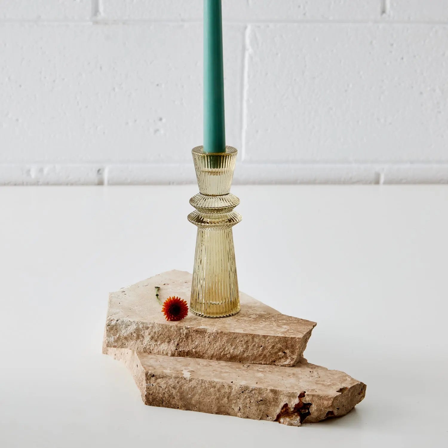 Glass Taper Candleholder Moss COAST