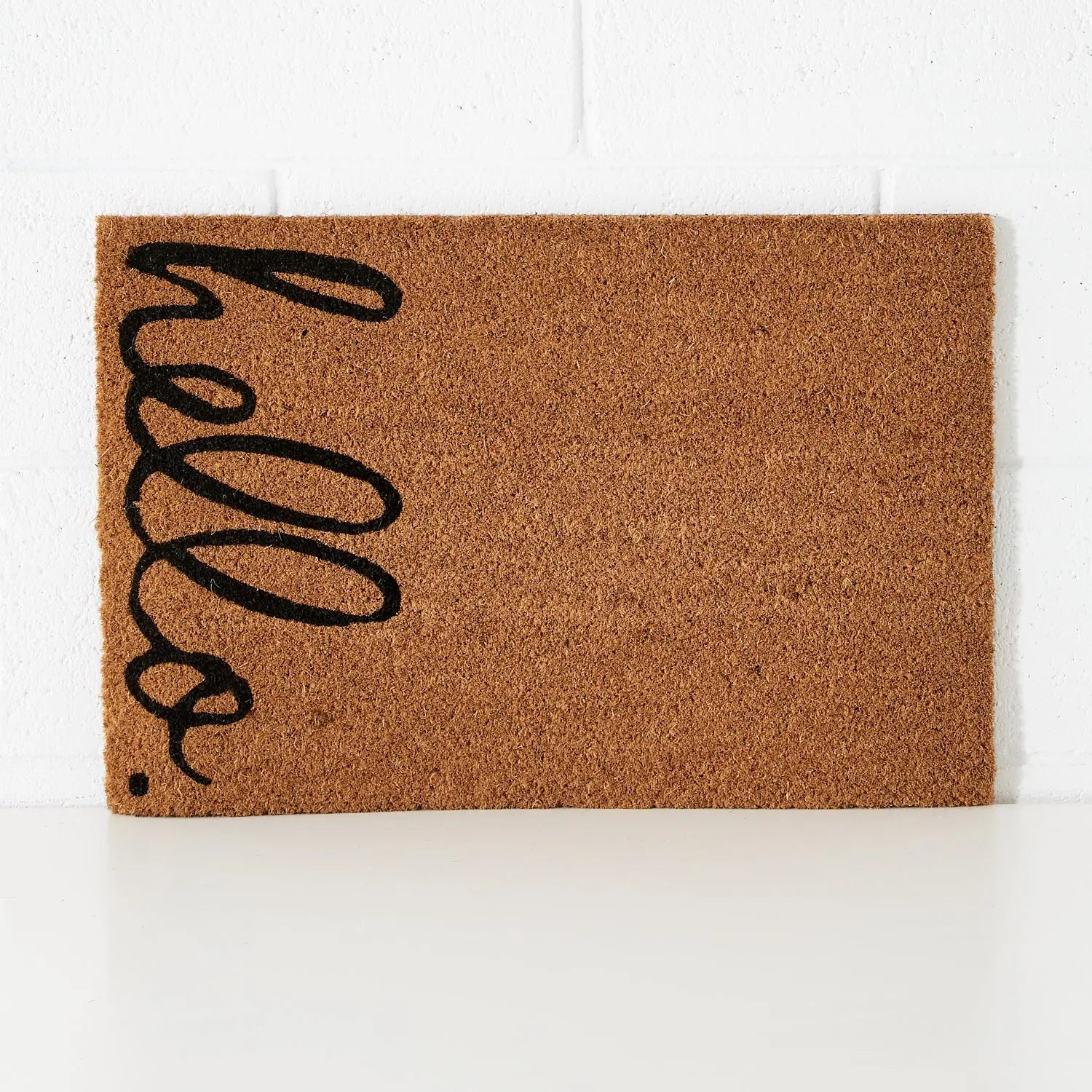 Hello Natural Coir Door Mat DecoRug