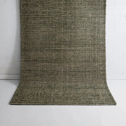 Henley Jute and Wool Floor Rug Olive DREAMHOME