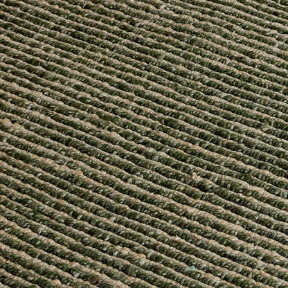 Henley Jute and Wool Floor Rug Olive DREAMHOME