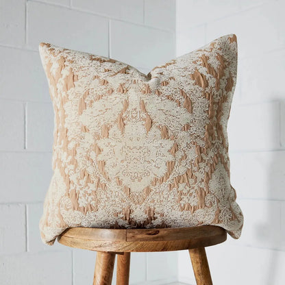 Hollow Textured Jacquard Cushion Natural CELADON