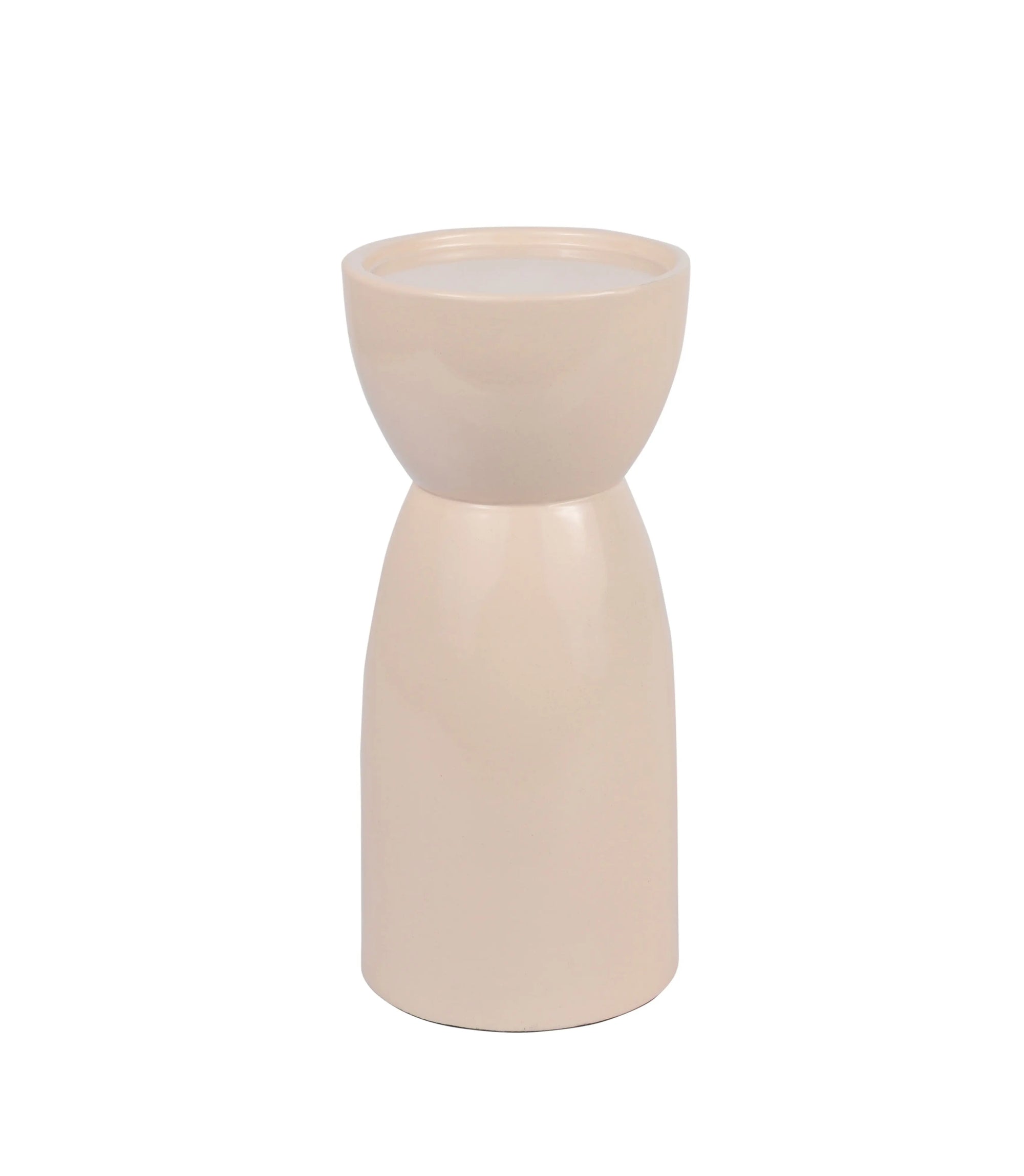 Hourglass Pillar Candle Holder Pink DecoRug