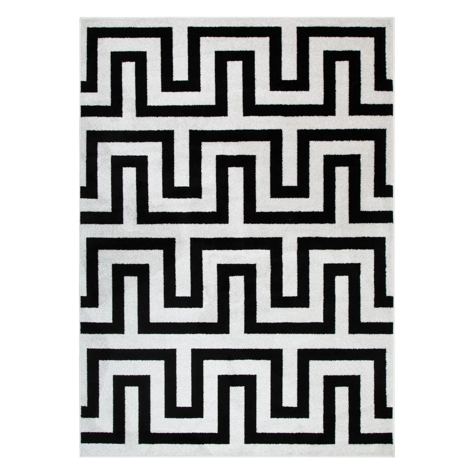 Huxley Black White Floor Rug BADE