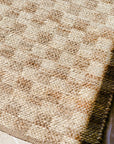 Hyams Check Jute Floor Rug Natural DREAMHOME