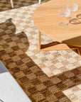 Hyams Check Jute Floor Rug Natural DREAMHOME