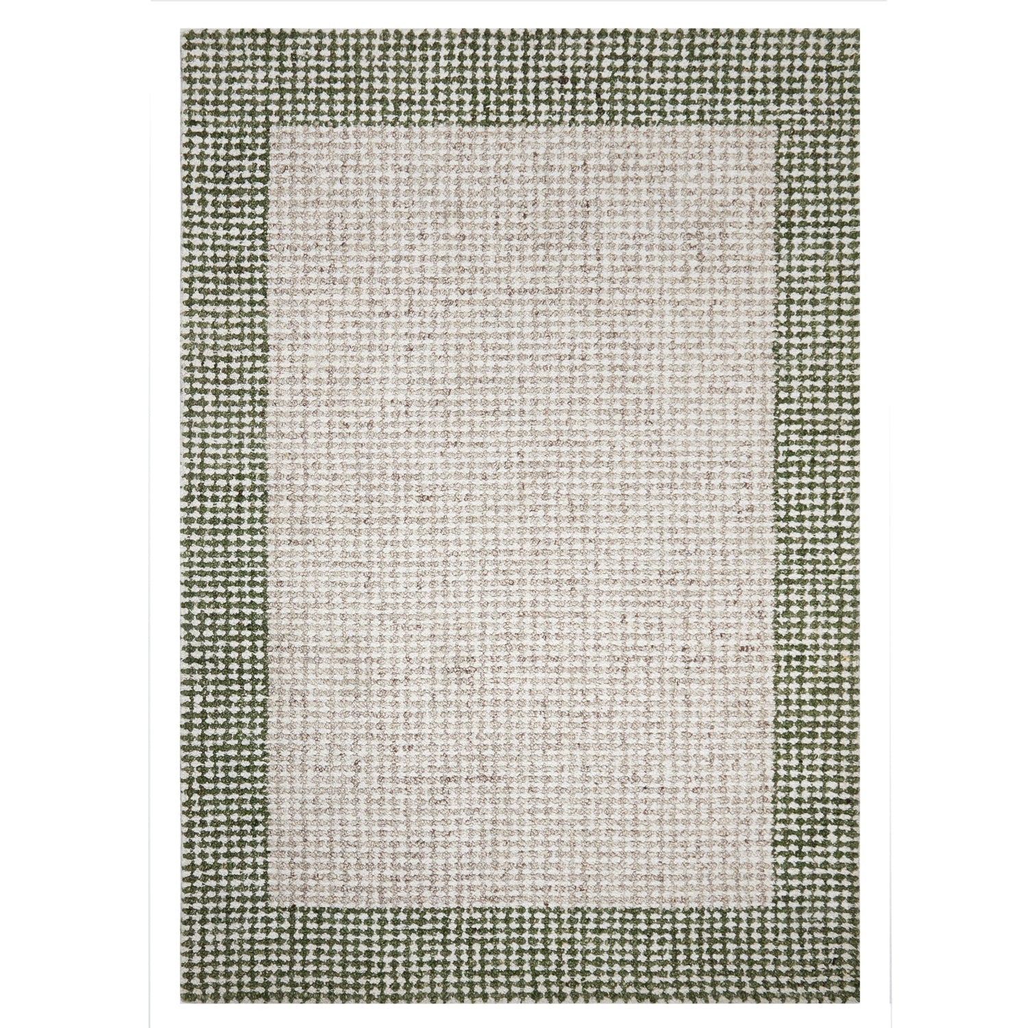 Jaya Border Green & Ivory Rug DecoRug