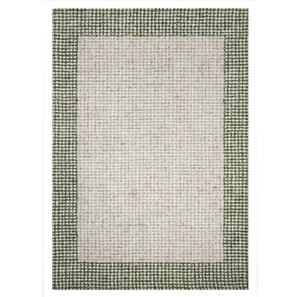 Jaya Border Green & Ivory Rug DecoRug