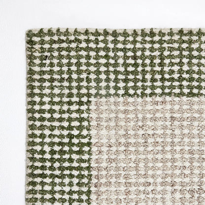 Jaya Border Green & Ivory Rug DecoRug